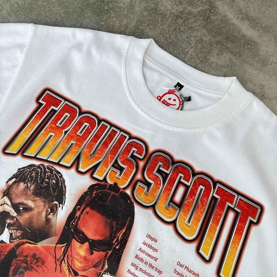 BLANK | ASTROWORLD Half-Sleeve T-Shirt Unisex - White Crew Neck